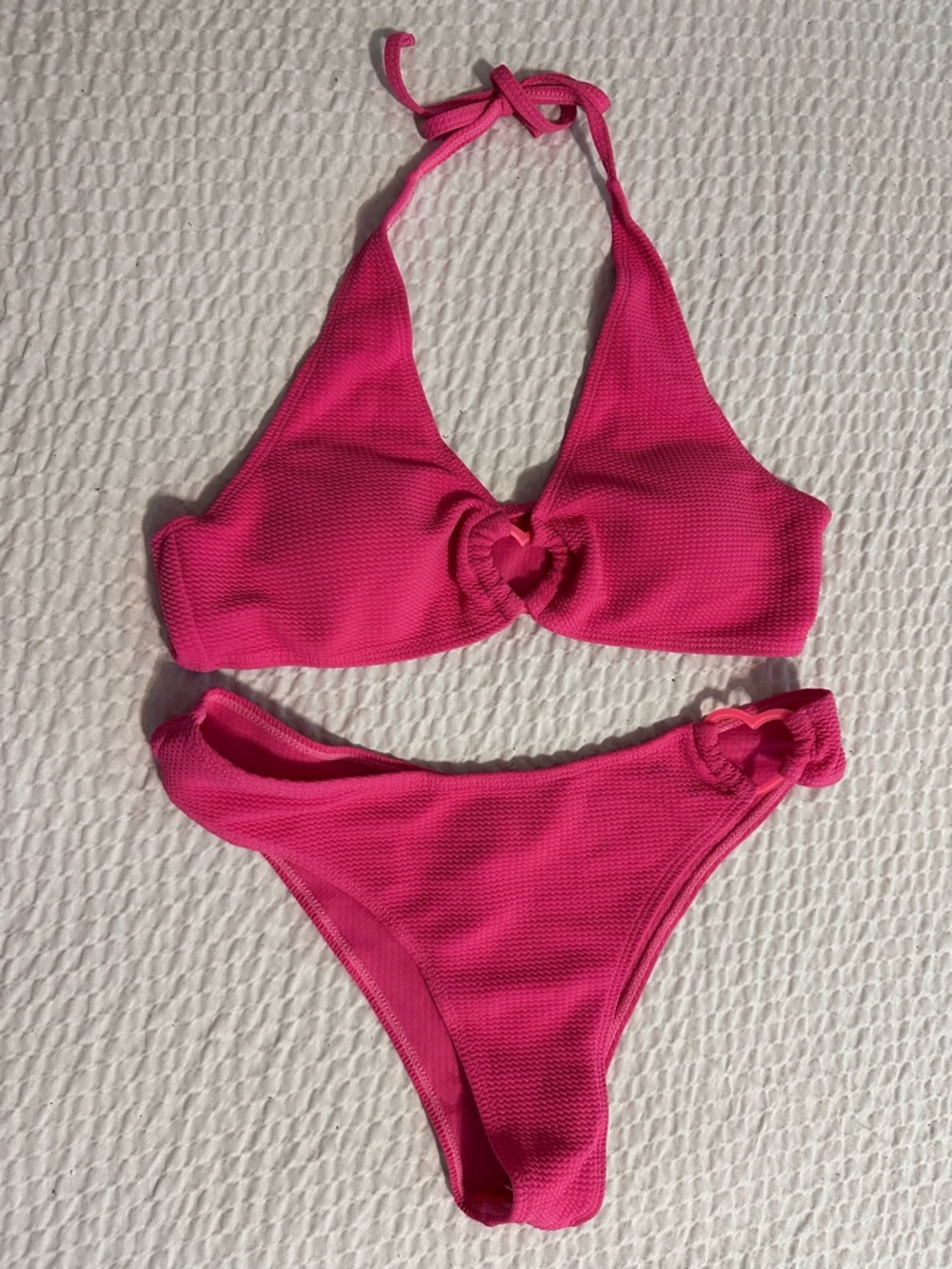 Women’s Bikini Bathing Suit Set, Pink, Size Large, Never Been Worn